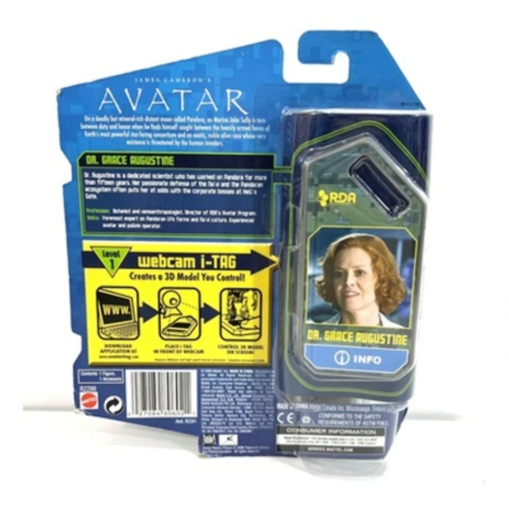 NEW‎ Avatar Dr. Grace Augustine Action Figure 2009 Mattel Webcam I-Tag